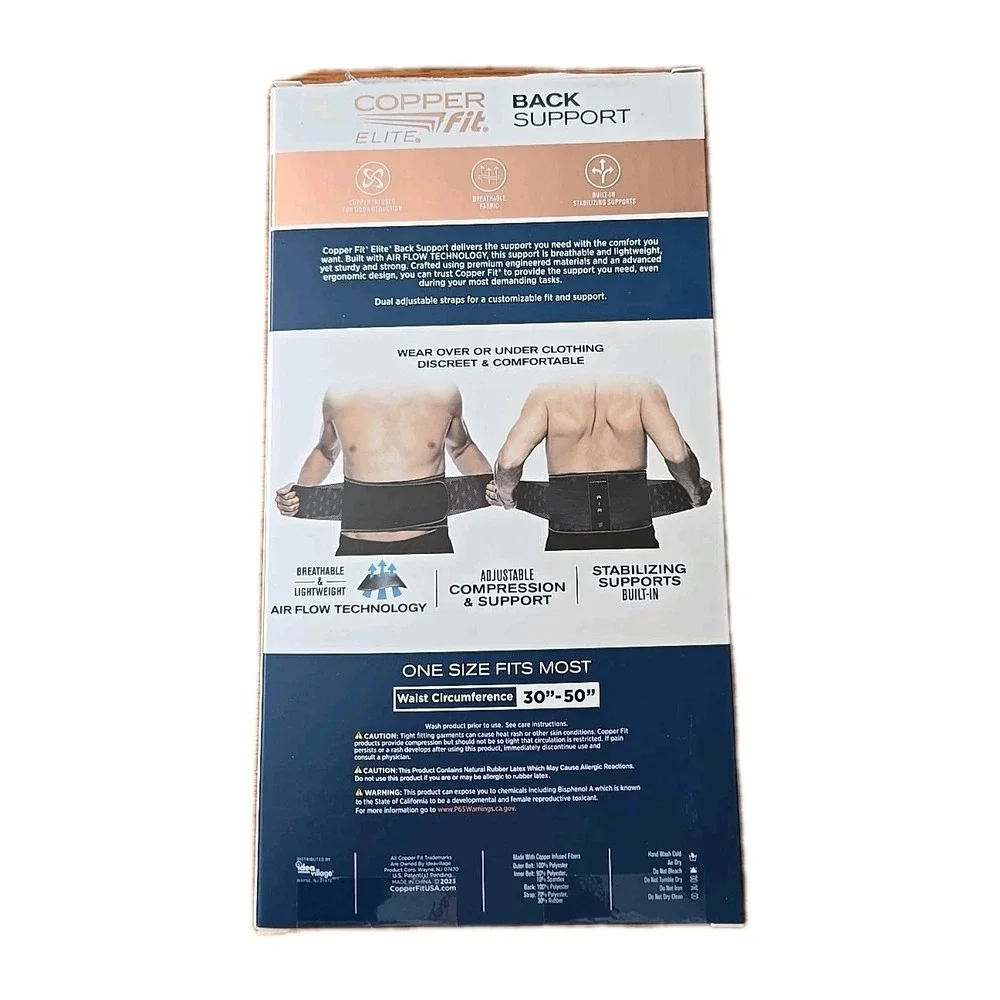 Copper Fit Elite‎ Back Support Adjustable Brace